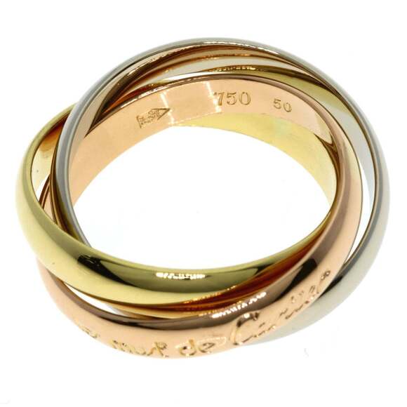 CARTIER Authentic 18k Gold Trinity Ring #50 - Picture 3 of 4